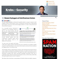 Beware Keyloggers at Hotel Business Centers