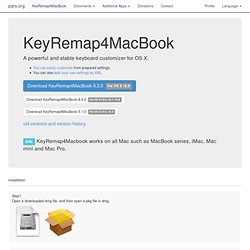 KeyRemap4MacBook - Software for OS X