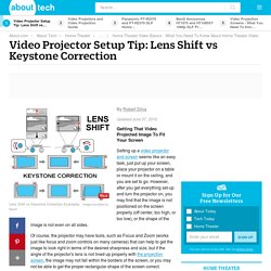Lens Shift vs Keystone Correction - Matching Projected Images To A Screen