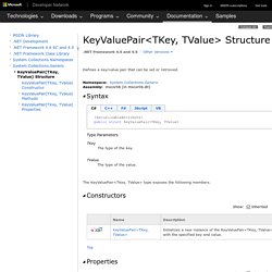 KeyValuePair(TKey, TValue) Structure (System.Collections.Generic)