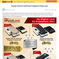 Keywe Damian Gold Dual Fingerprint Gate Lock