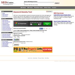 Keyword Density Tool