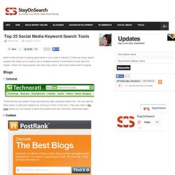 Top 25 Social Media Keyword Search Tools and Engines