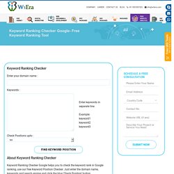 Keyword Rank Checker Google