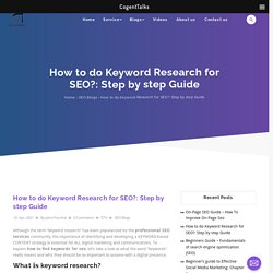 How to do Keyword Research for SEO?: Step by step Guide