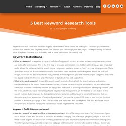 5 Best Keyword Research Tools - The Digital Peeps