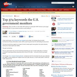 Top 374 keywords the U.S. government monitors