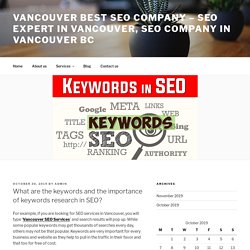 What are the keywords and the importance of keywords research in SEO?