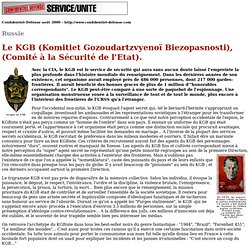 KGB & services de sécurite de la CEI