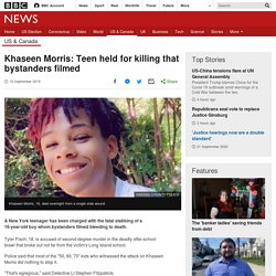 Khaseen Morris: Teen held for killing that bystanders filmed