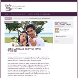 Ali Khatibi and Cristine Reyes Wedding