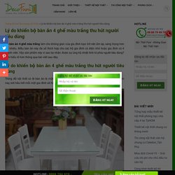 Lý do khiến bộ bàn ăn 4 ghế màu trắng thu hút người tiêu dùng