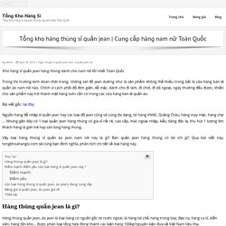 Tổng kho hàng thùng sỉ quần jean