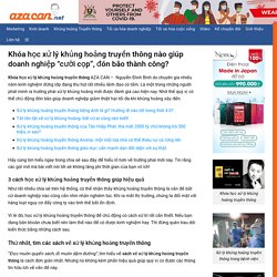 Khóa học xử lý khủng hoảng truyền thông nào hiệu quả nhất hiện nay?