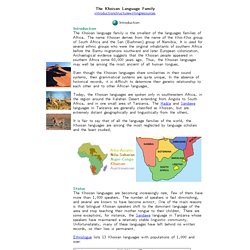 Khoisan language family