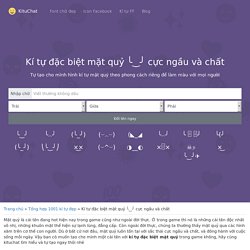 Kí tự đặc biệt mặt quỷ ╰‿╯ cực ngầu và chất - kituchat.com
