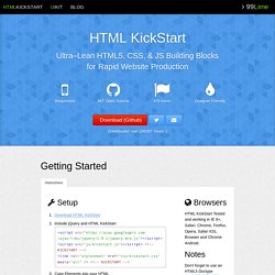 HTML KickStart HTML Elements & Documentation