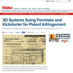 3D Systems Suing Formlabs and Kickstarter for Patent Infringement
