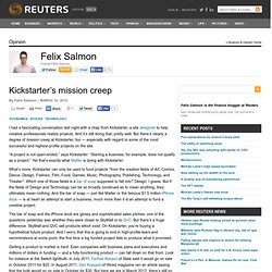 Kickstarter’s mission creep