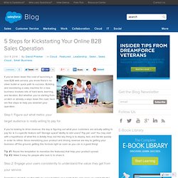 5 Steps for Kickstarting Your Online B2B Sales Operation