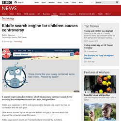 Kiddle search engine for children causes controversy