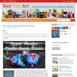 Kids Crafts: Paper Mache Dino Bank