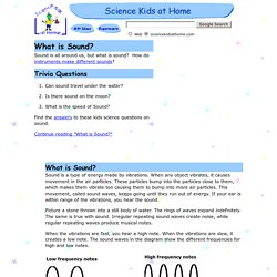 kids science information on what is sound