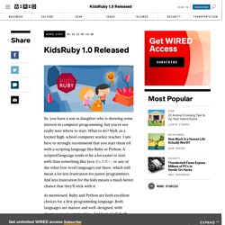 KidsRuby 1.0 Released