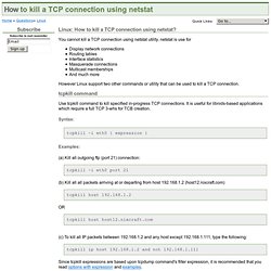 How to kill a TCP connection using netstat