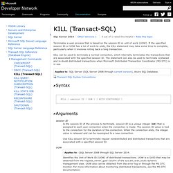 KILL (Transact-SQL)