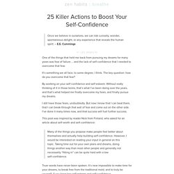 25 Killer Actions to Boost Your Self-Confidence