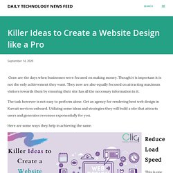 Killer Ideas to Create a Website Design like a Pro