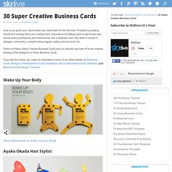 30 Killer Creative Business Cards
