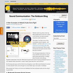 4 Killer Examples of Website Audio Done Right