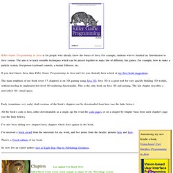 Killer Game Programming in Java