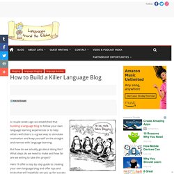 How to Build a Killer Language Blog