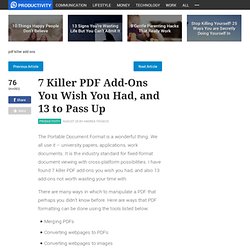 7 killer PDF add-ons you wish you had and 13 to pass up