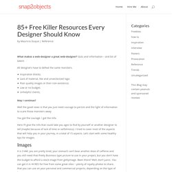85+ Free Killer Resources Every Designer Should Know