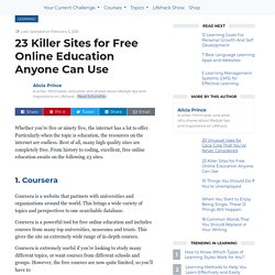 25 Killer Sites For Free Online Education