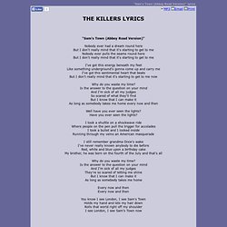 THE KILLERS LYRICS - Sam's Town (Abbey Road Version)