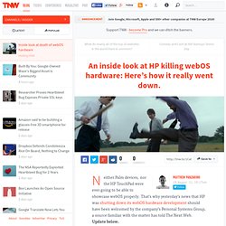 Yesterday HP killed off webOS hardware, here's how it really went down - TNW Insider