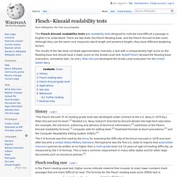 Flesch–Kincaid readability test