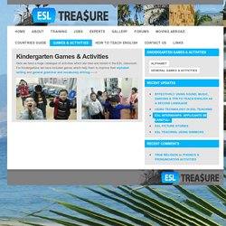 Kindergarten Games & Activities « ESL Treasure