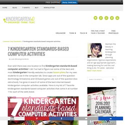 7 kindergarten standards-based computer activities