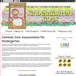 Common Core Assessments For Kindergarten