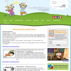 Kindergarten-Preschool Family and Pets Theme