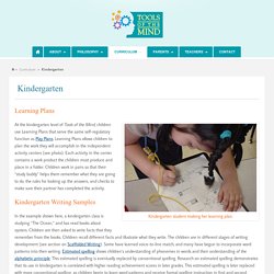 Kindergarten - Tools of the MindTools of the Mind