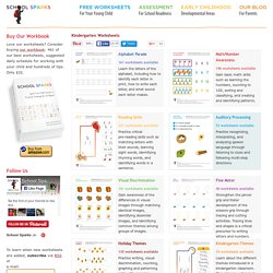 Kindergarten Worksheets and Preschool Worksheets