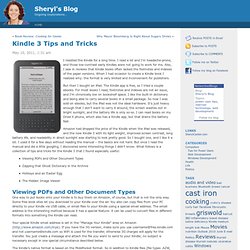 Kindle 3 Tips and Tricks