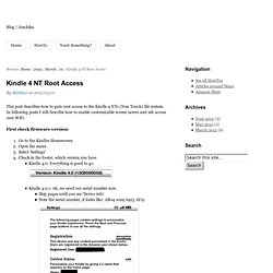 Kindle 4 NT Root Access